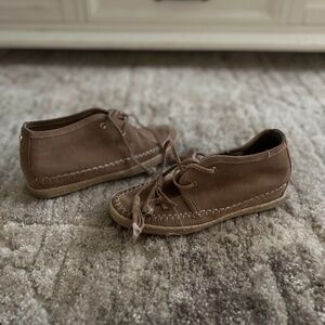 MICHAEL KORS KENDRICK SUEDE LACE-UP WEDGE Sz 7